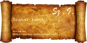 Szalai Ivett névjegykártya